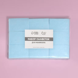 Салфетки для маникюра, безворсовые, плотные, 560 шт, 6 × 4 см, цвет голубой