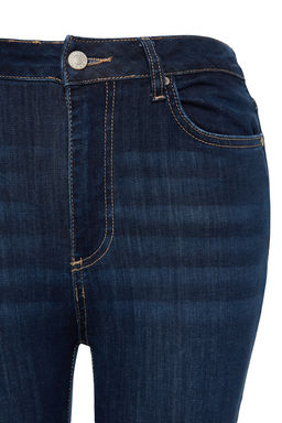 TRENDYOLMILLA Koyu Mavi Sekillendiren Etki Yuksek Bel Skinny Jeans TWOAW24JE00070  фото 7