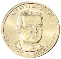 1 доллар 2014 года D США 31-й президент США Герберт Гувер