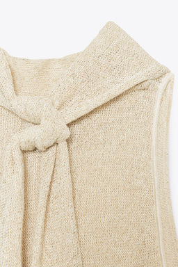 METALLIC THREAD HALTER TOP - Zara фото 14