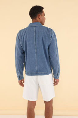 TRENDYOL MAN Mavi Unisex Regular Kot Ceket TMNSS25CE00006 - Trendyolmilla фото 5