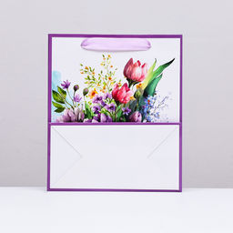 Цена за 2 шт. Пакет подарочный ламинированный вертикальный Самой красивой, 23?27?11.5 см