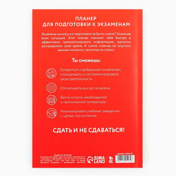 Планер для подготовки к экзаменам, А5 60 л. Мягкая обложка Красный - Artfox фото 10