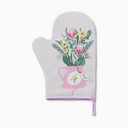 Варежка-прихватка Доляна Букет 20х28 см, 35% хл, 65% пэ, ватин 250 г/м2  фото 2