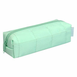 Пенал школьный Феникс+, арт.68357/ 24 МЯТНЫЙ СТЕГАНЫЙ (без наполнения, 19.5х5.5х6.5 см, полиэстер, молния, стёганая строчка, ПЭТ-пакет).