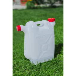Канистра пищевая «Бочонок», 10 л, пластиковая, со сливом, белая