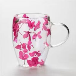 Кружка 350 мл двойное дно Сухоцветы / 350-1R /уп 100/