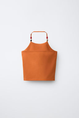 TOP HALTER ABALORIOS / Naranja - Zara фото 2