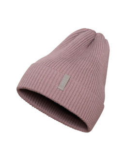 Шапка вязаная пудра