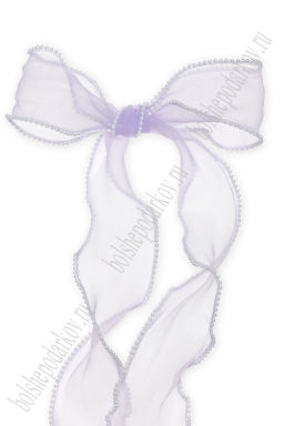 Лента органза с декоративным швом и бусинами 5 см*10 ярд (SF-7033) фиолетовый №7