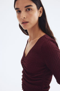 Top drapeado con textura - H&m фото 9