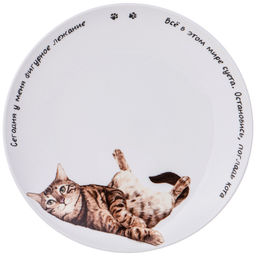 ТАРЕЛКА ЗАКУСОЧНАЯ LEFARD БЕРИ КОТА 20,5 СМ (КОР=48ШТ.)