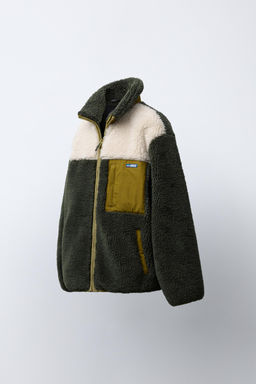 CAZADORA BORREGUILLO COLOR BLOCK / Khaki - Zara фото 6