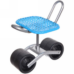 Стул садовый на колесах для прополки и работы в саду 35*47*14см с поворотным механизмом(360), цвет синий