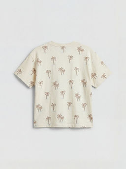 Bisiklet Yaka Bask?l? Erkek ?ocuk Ti??rt