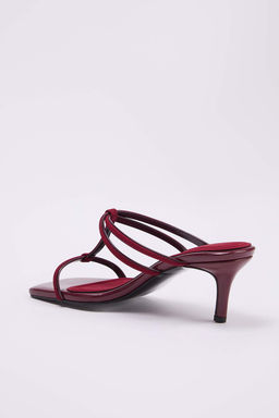 K?rm?z? Bant Detayl? 6,5 cm Kad?n Klasik Topuklu Ayakkab? TAKSS26TO00025