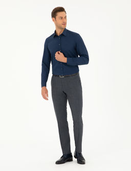 Lacivert Slim Fit Uzun Kollu G_mlek - Pierre cardin фото 4