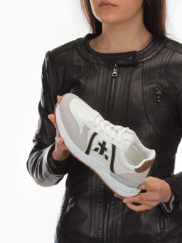 05-6026-15 WHITE/GRAY Кроссовки женские (искусственные материалы) - No name фото 2