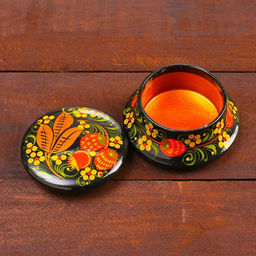 Набор кухонных принадлежностей «Земляничка», 6 предметов: 2 доски, 3 банки, подставка, дерево, хохлома