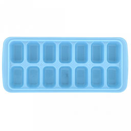 Форма для льда пластмассовая (мармелада) "Прямоугольник - 14 штук" 25,2х11см h3см, цвета в ассортименте: розовый, белый, голубой, в п/эт пакете (Китай)