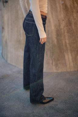 JEANS TRF WIDE LEG TIRO BAJO / ?ndigo oscuro - Zara фото 4