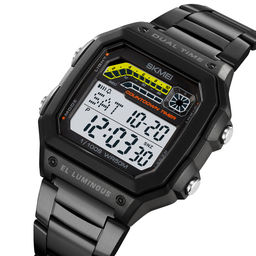 Часы наручные Skmei мужские электронные спортивные 2307black-steel