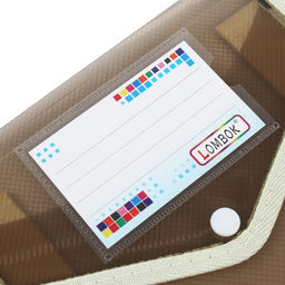 Папка-конверт на кнопке А5, 500 мкр, с расширением, вертикальная, карман для визиток, МИКС - Simaland фото 15