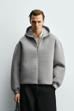 COMPACT BOXY FIT ZIP-UP SWEATSHIRT - Zara фото 10