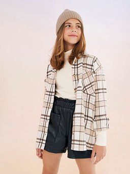 Yar?m Bal?k?? Yaka Nak?? Detayl? Uzun Kollu K?z ?ocuk Ti??rt