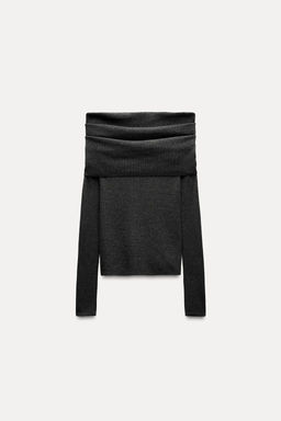 OFF-THE-SHOULDER KNIT TOP - Zara фото 8