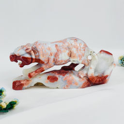 Статуэтка Тигр из розового цветочного Агата - Радуга самоцветов фото 4