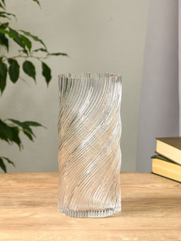 Ваза «Бриджит», 24.5×11 см, стекло, прозрачная