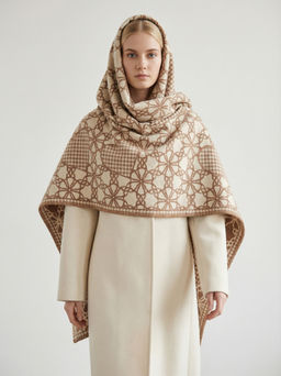 в составе ШЕРСТЬ и КАШЕМИР Большой, мягкий, теплый двусторонний палантин - Tantino фото 9