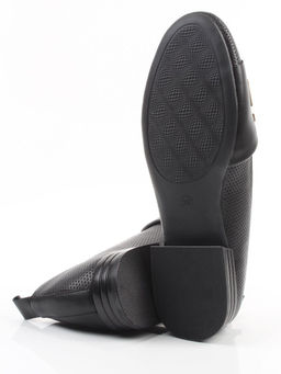 06-M47-56 BLACK Туфли женские на широкую ногу (натуральная кожа)