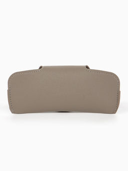 Футляр для очков , 16*3*6,3 см, кнопка, серый