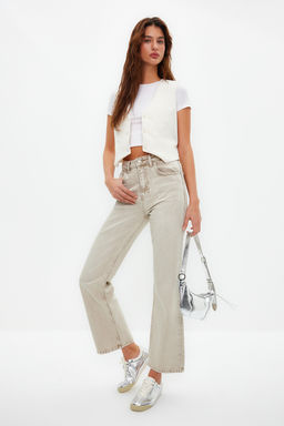 TRENDYOLMILLA Siyah Regular Dokuma K?sa/Crop Yelek TWOSS22YE0053 фото 6