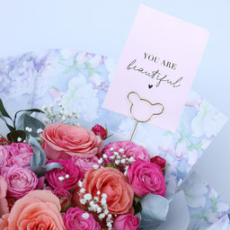 Цена за 10 шт. Держатель для открытки Мишка, 30см