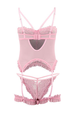 Pembe Tul/Dantel Kaps?z Jartiyer Ic Camas?r? Tak?m? THMSS26CC00001 - Trendyolmilla фото 3