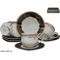 Чайный набор 240 мл 12пр. в под.уп. Фарфор арт.133-116 /LENARDI/