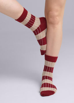 CLE Носки жен.Д663ш пан+шерсть п/ш красный
