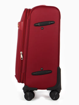 Чемодан 20",Текст,36*25*58,отд на молнии,1 нар/карм, увелич,код замок,4 колеса, красный