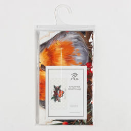 Полотенце Этель Winter robin 40x73 см, 100%хл, саржа 190 г/м2  фото 5