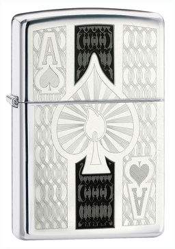 Зажигалка ZIPPO Филигранный туз пик | Intricate Spade Design 24196