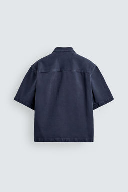 SOBRECAMISA RELAXED FIT CREMALLERA / Azul