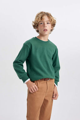 Толстовка из ткани Selanik с круглым вырезом для мальчиков - Defacto фото 4