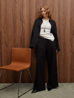 Брюки из 100% хлопка "Уголь" женские