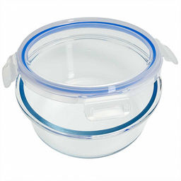 Форма круглая с герм.крышкой из жаропроч.стекла 1,0л "Забава" 17,4*6,7см РК-0106/2