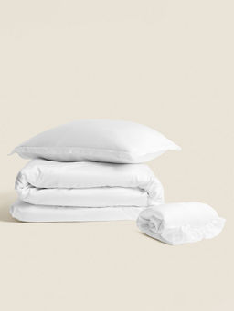 Наволочка SL Home Tencel, 50×70+3 см, тенсель, эвкалиптовое волокно 100%, белая