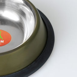 Миска с нескользящим основанием цветная, 230 мл, зелёная - Пижон фото 4