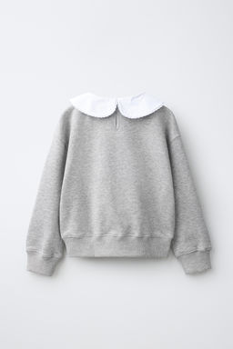 SUDADERA CUELLO BOBO COMBINADO / Gris vigor? - Zara фото 2